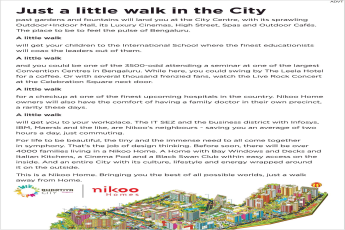 Bhartiya Nikoo Homes bringing you the best of all possible worlds in Bangalore